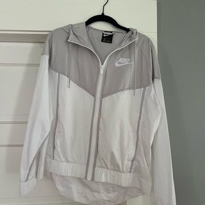 Nike white windbreaker jacket